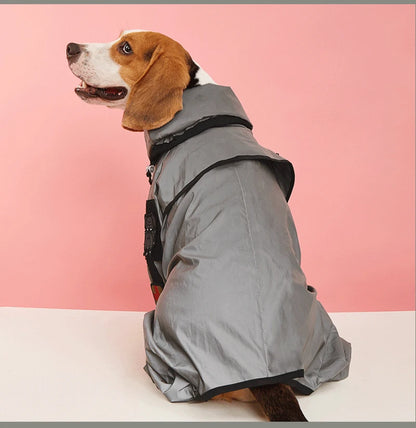 Keep Your Dog Stylish and Protected with Our Outdoor Large Dog Raincoat!