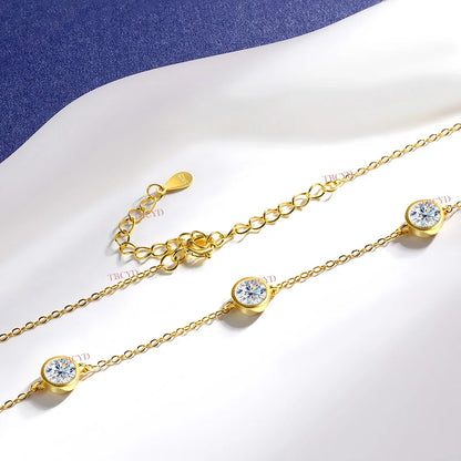 Shine Bright with Our TBCYD Bubble Moissanite Necklace!