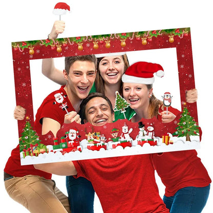 Christmas Frame Photo Prop Merry Christmas Decorations For Home 2024 Xmas