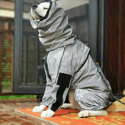 Keep Your Dog Stylish and Protected with Our Outdoor Large Dog Raincoat!