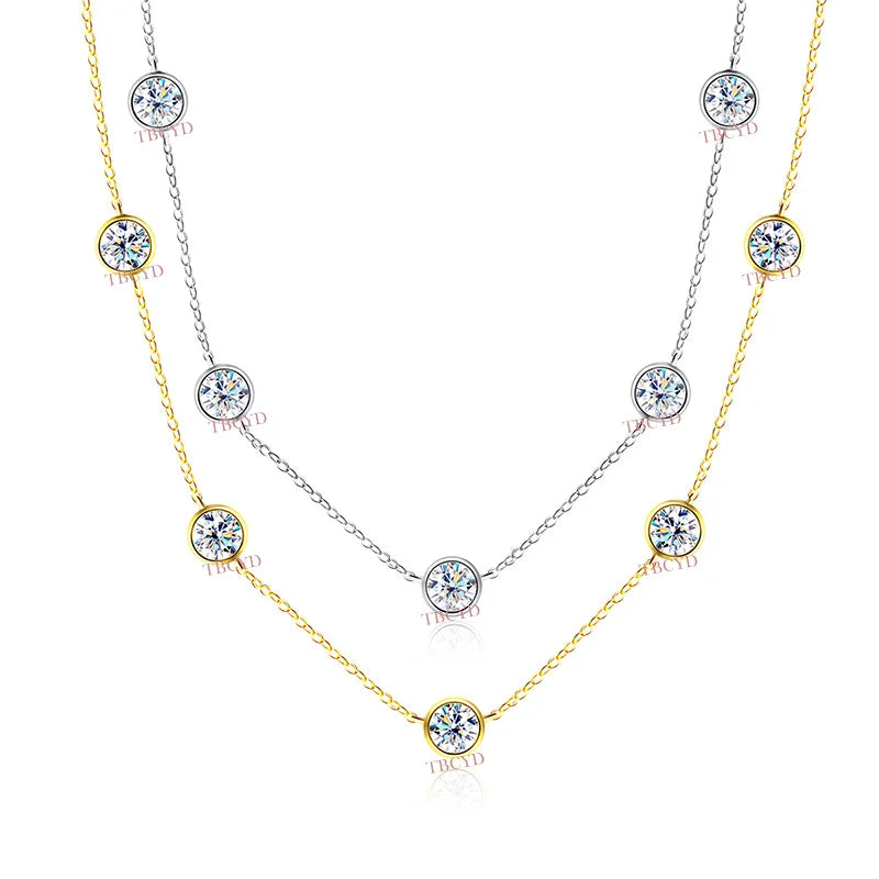 Shine Bright with Our TBCYD Bubble Moissanite Necklace!